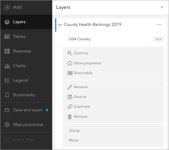 Layers pane Layers pane